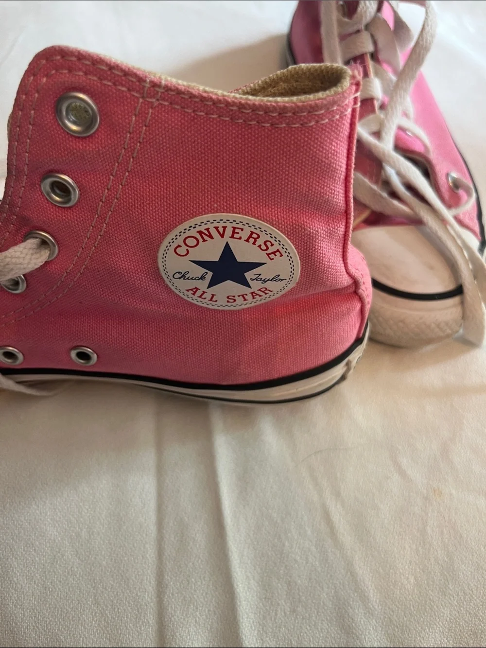 Converse Kids Pink High-Top Sneakers with White Accents